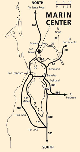 Bay Area Routes to Marin Center