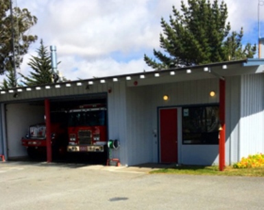 An exterior view of the Tomales Fire Station