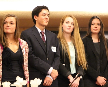 Student interns from the District Attorney's office at a recent volunteer recognition event