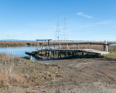 A view of the old boat dock at Bucks Landing in eastern San Rafael.