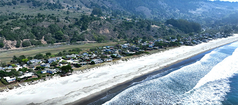 Stinson beach aerial shot.