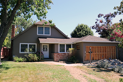 view of garage conversion