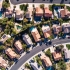 rows of houses from above