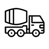 icon image of a concrete truck