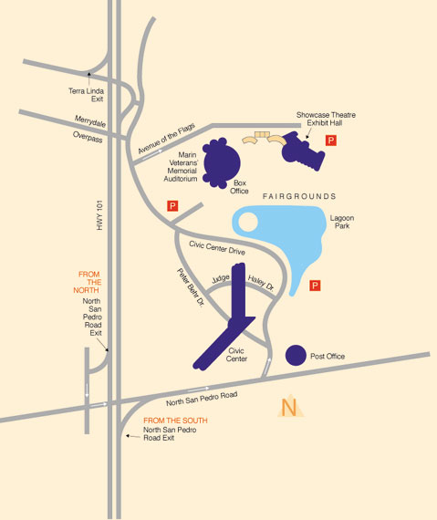 Detail Map of Marin Center Vicinity