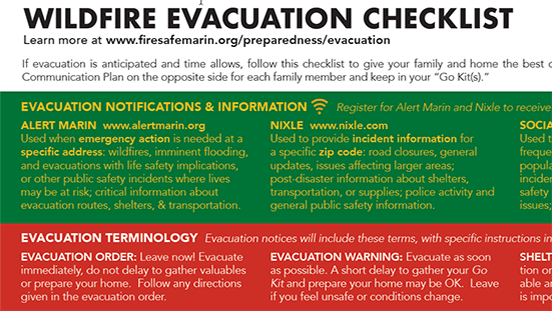 Evacuation Checklist