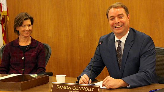 Supervisors Katie Rice and Damon Connolly on January 6, 2015