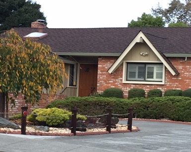 the front view of a residential home