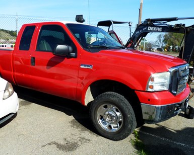 A Ford F250 pickup truck that's up for auction.