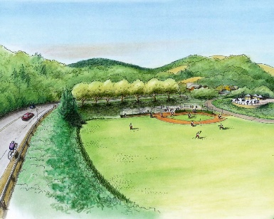 An artist rendering of Lefty Gomez Field in Fairfax