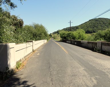 A "before" photo of the old bridge over San Antonio Creek between Novato and Petaluma.