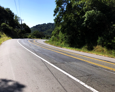 A view of a portion of Sir Francis Drake Boulevard section that will be repaved.