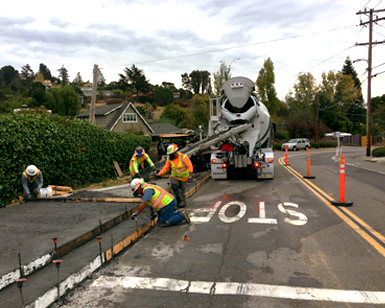 Southern Marin Paving in Progress on Belvedere Drive.