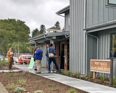 An exterior view of the newly renovated West Marin Service Center.