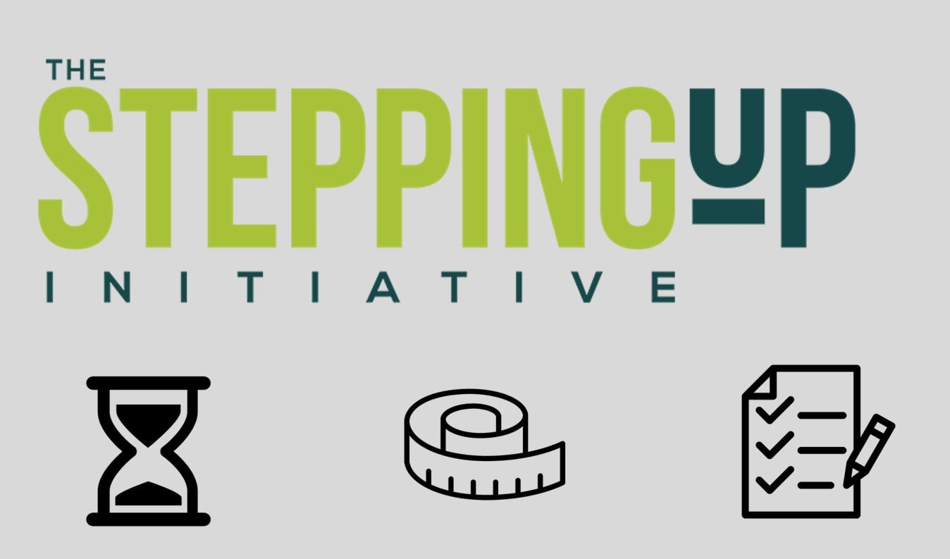 Artistic graphic says Stepping Up Initiative