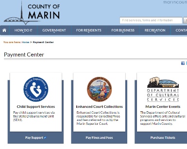 A screengrab of the Online Payment Center