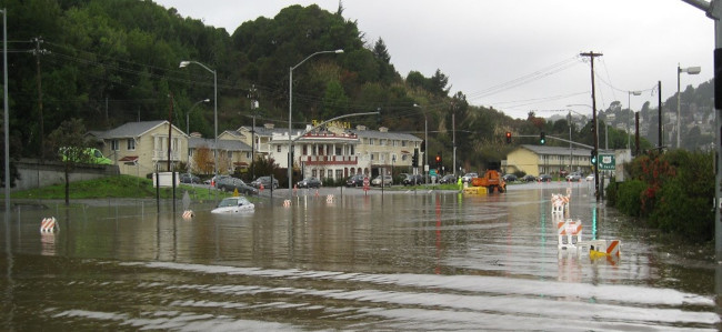 Flood Manzanita Park and Ride Parking Area December 2014