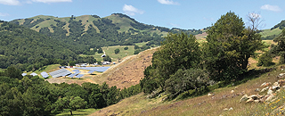 scenic aerial view of  Marin open space
