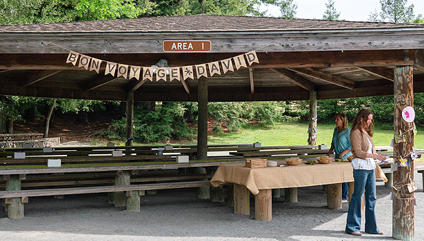 Group picnic area at Stafford Lake Park