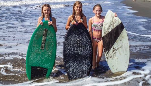 Upton Beach surfers