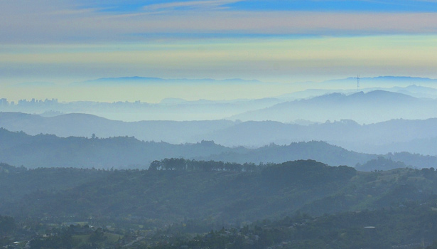 Foggy sunrise