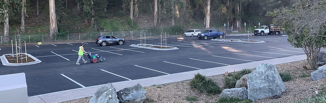 McNears parking lot after repaving
