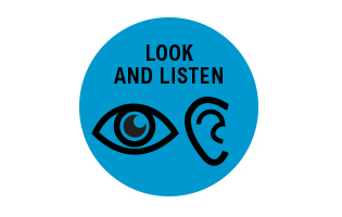 Look and listen icon